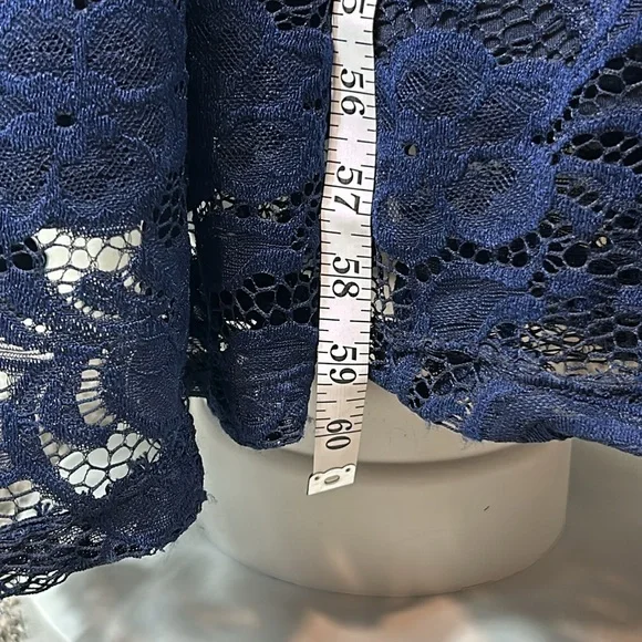 Kiyonna Nocturnal Navy Maxi Screen Siren Lace Formal Evening Gown Size 2X(18-20) - Picture 12 of 16